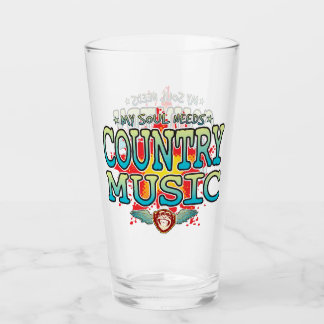 Copo De Pint Country Music Soul Glass Tumbler