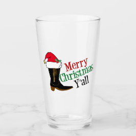 Copo De Pint Cowboy Engraçado Feliz Natal Y