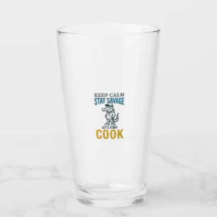 Copo De Pint Cozinhar Jacaré Selvagem Gráfico de Xilogravura Vi