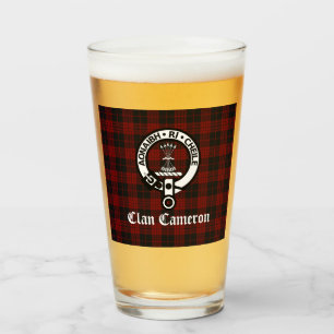 Copo De Pint Crachá Clan Cameron Crest & Tartan
