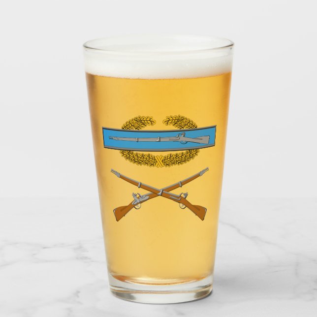 Copo De Pint Crachá de Infantaria de Combate Mestre MCIB (Frente (Preenchido))