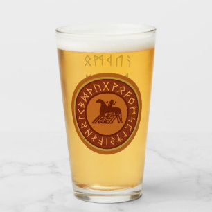 Copo De Pint Crachá e Runes de Viking