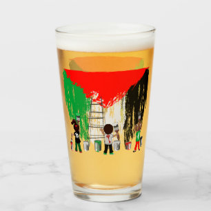 Copo De Pint Crianças de Gaza Pintando a Bandeira da Palestina