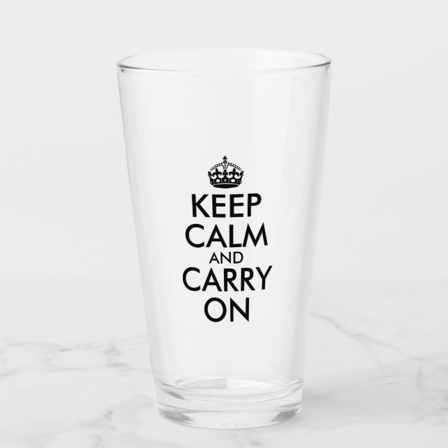 Copo De Pint Crie o seu próprio Keep Calm and Carry On (Frente)