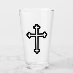 Copo De Pint Cruz cristã negra