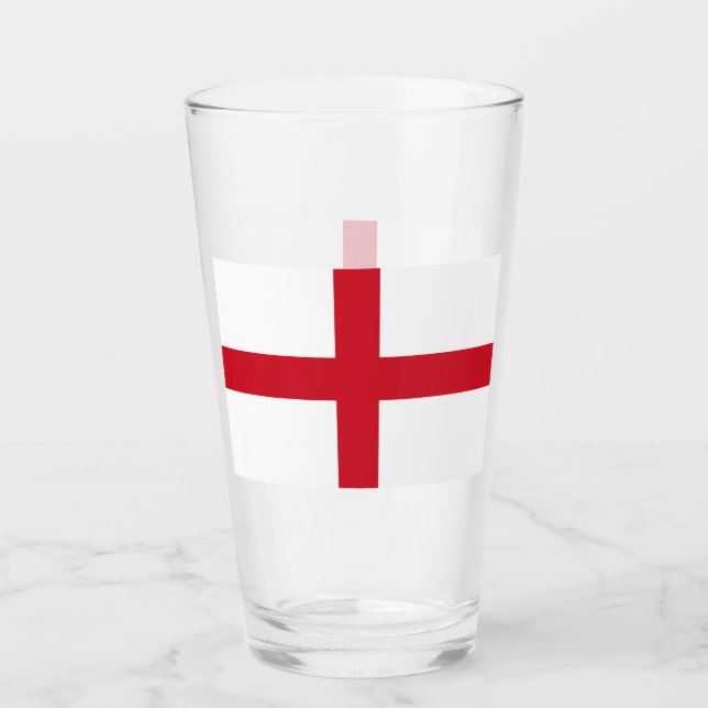 Copo De Pint Cruz das Ruas George ~ Flag da Inglaterra (Frente)