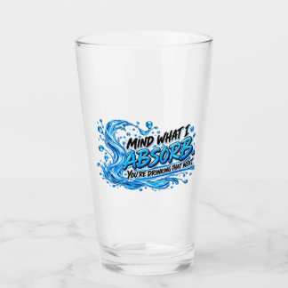 Copo De Pint Cuide o que Absorvo - Água Engraçada Energia para 