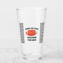 Copo De Pint Custom Football Thank You Coach Team All Players