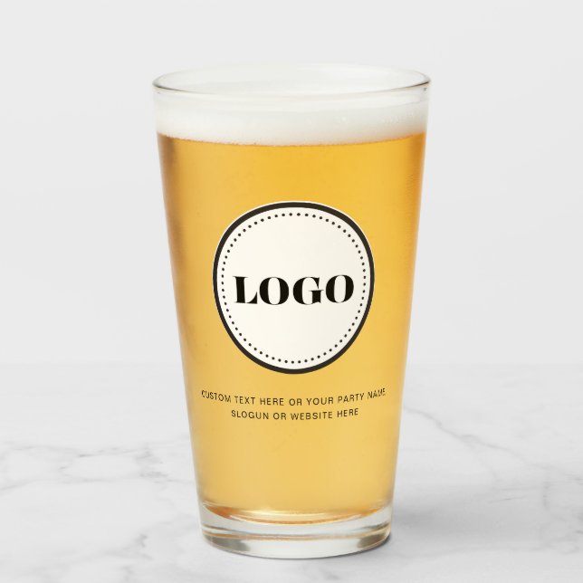 Copo De Pint Custom Personalized Logo and Text Beer Glasses (Frente (Preenchido))