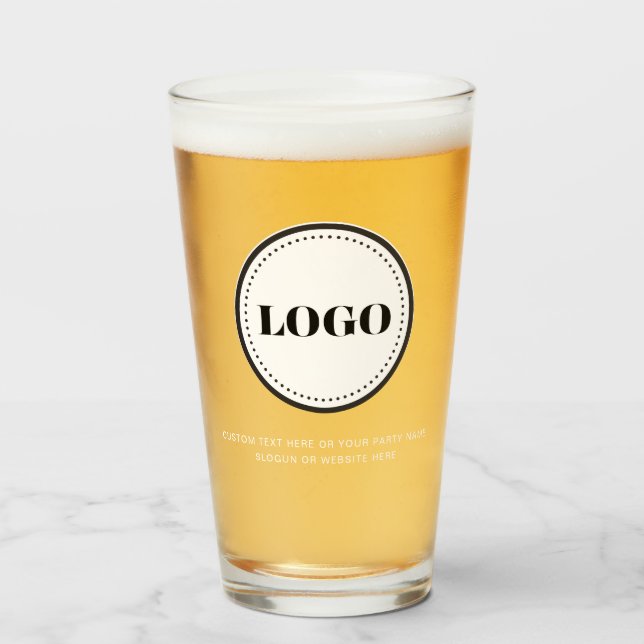 Copo De Pint Custom Personalized Logo and Text Beer Glasses (Frente (Preenchido))