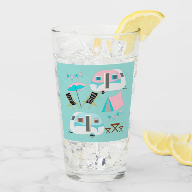 Copo De Pint Cuta de tenda da caravana de acampamento retroativ (Gelo traseiro)
