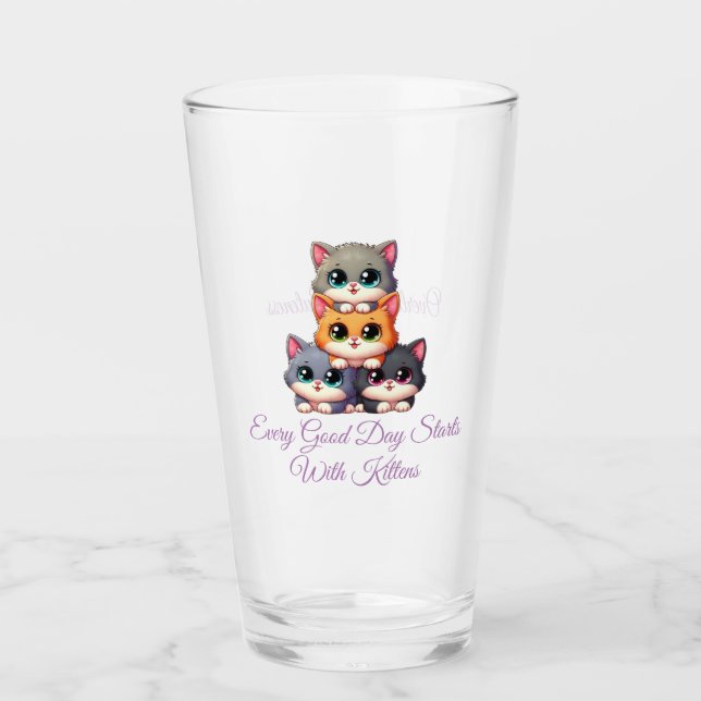 Copo De Pint Cute do Gato (Frente)