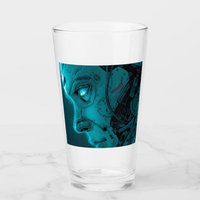 Copo De Pint CYBORG ROBOTIC HEAD Beer (Frente)