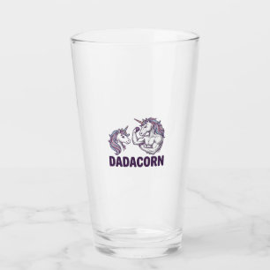 Copo De Pint Dadacorn Camiseta De Pai De Unicórnio Engraçado De