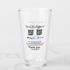 Copo De Pint Dádiva virtual jar q r código doação de moeda PayP
