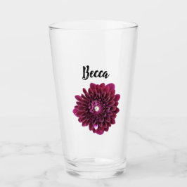 Copo De Pint Dália Flor Roxa Profunda Personalizada