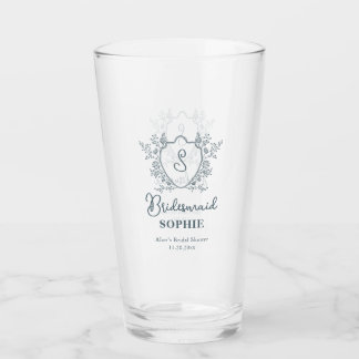 Copo De Pint Dama de honra floral Crest Vintage