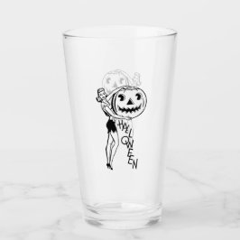 Copo De Pint Dama Retro com Abóbora Preta