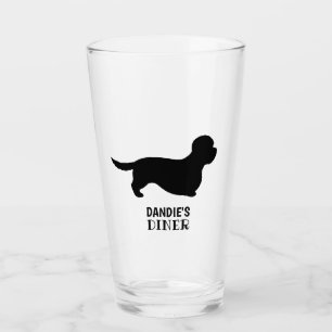 Copo De Pint Dandie Dinmont Terrier Silhouette Cachorro Persona
