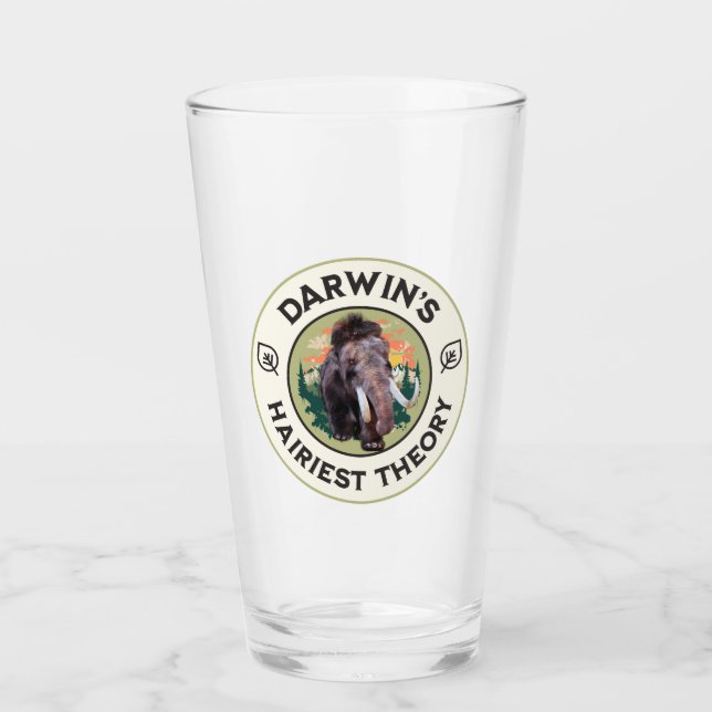 Copo De Pint Darwin’s Teoria Mais Peluda Mamute Lanudo  (Frente)