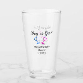 Copo De Pint Data do nome do chá de fraldas rosa ou azul