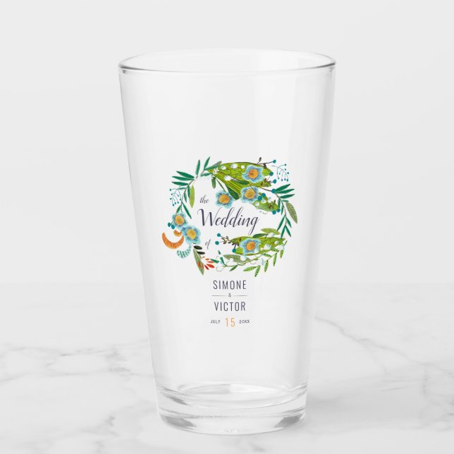 Copo de Pint de Noiva Lírio-do-Vale Floral (Frente)