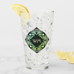 Copo De Pint Deco de Iniciais Personalizadas da Arte Chic Elega