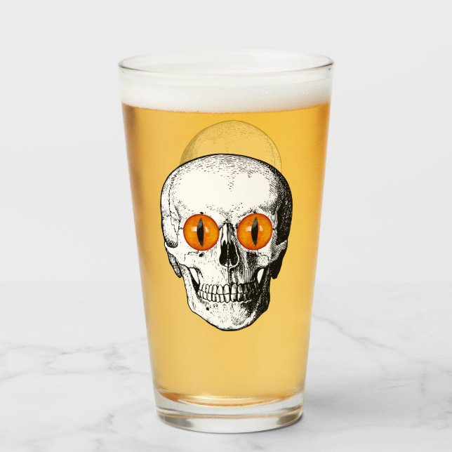 Copo De Pint Demon Eyed Skull (Frente (Preenchido))