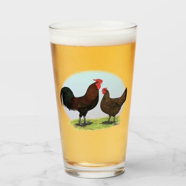 Copo De Pint Derbyshire Redcap Fowl (Frente (Preenchido))