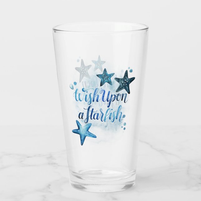 Copo De Pint Deseje com um Starfish (Verso)