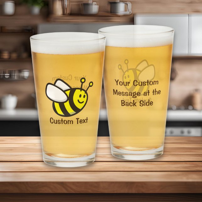 Copo De Pint Desenho de Abelha (Criador carregado)