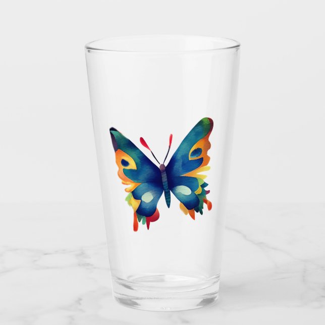 Copo De Pint Desenho de Borboleta  (Frente)
