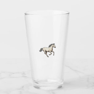 Copo De Pint Desenho de Cavalo Appaloosa Correndo Gravado Vinta
