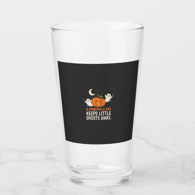 Copo De Pint Desenho de Citação de Halloween do Fantasma da Abó (Frente)