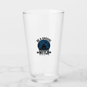 Copo De Pint Desenho de Gravura Vintage de Halloween de Bruxa E