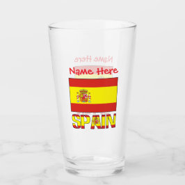 Copo De Pint Desenho Personalizado da Bandeira da Espanha com H
