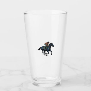 Copo De Pint Desenho Vetorial de Jóquei de Corrida de Cavalos V