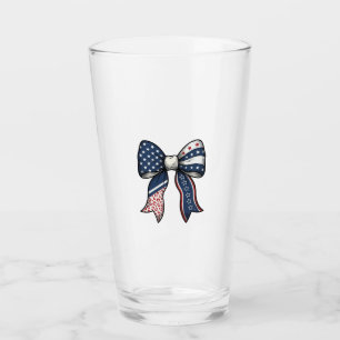 Copo De Pint Desenho Vetorial de Laço Gravado Vintage Patriótic