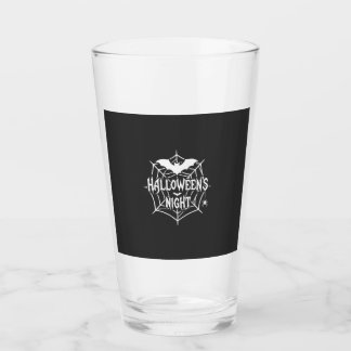 Copo De Pint Desenho Vetorial de Teia de Aranha de Morcego na N