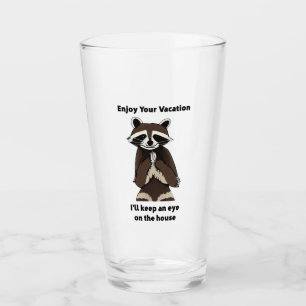 Copo De Pint Desfrute da sua festa Mischievous Raccoon