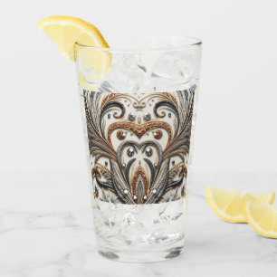 Copo De Pint Design Barroco Glamoroso com Glitter e Pedras Gama