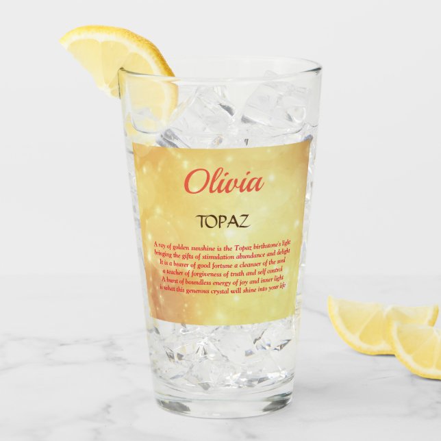 Copo De Pint design de Bairthstone Topaz (Gelo frontal)