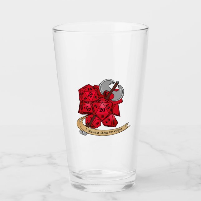 Copo De Pint Design de Dice Barbary (Frente)