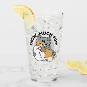 Copo De Pint Design de Feriado de Inverno de Gato Muito Diverti