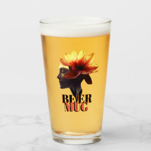 Copo De Pint Design de Flor Petal Humana Criada Exclusivamente 