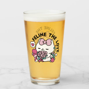 Copo De Pint Design de Gato Dia de os namorados Bonito - Feline