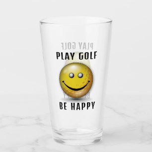 Copo De Pint Design de Golfista Feliz Elegante Minimalista