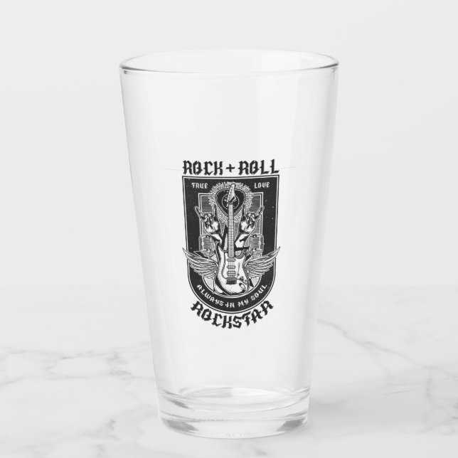 Copo De Pint Design de Guitar Rock (Frente)