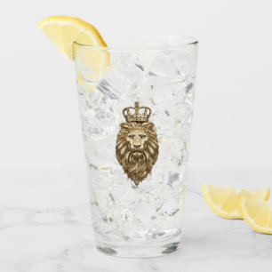 Copo De Pint design de leão Dourado