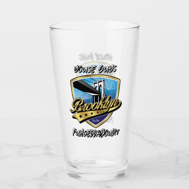Copo De Pint Design de Logotipo Brooklyn Swoosh (Frente)